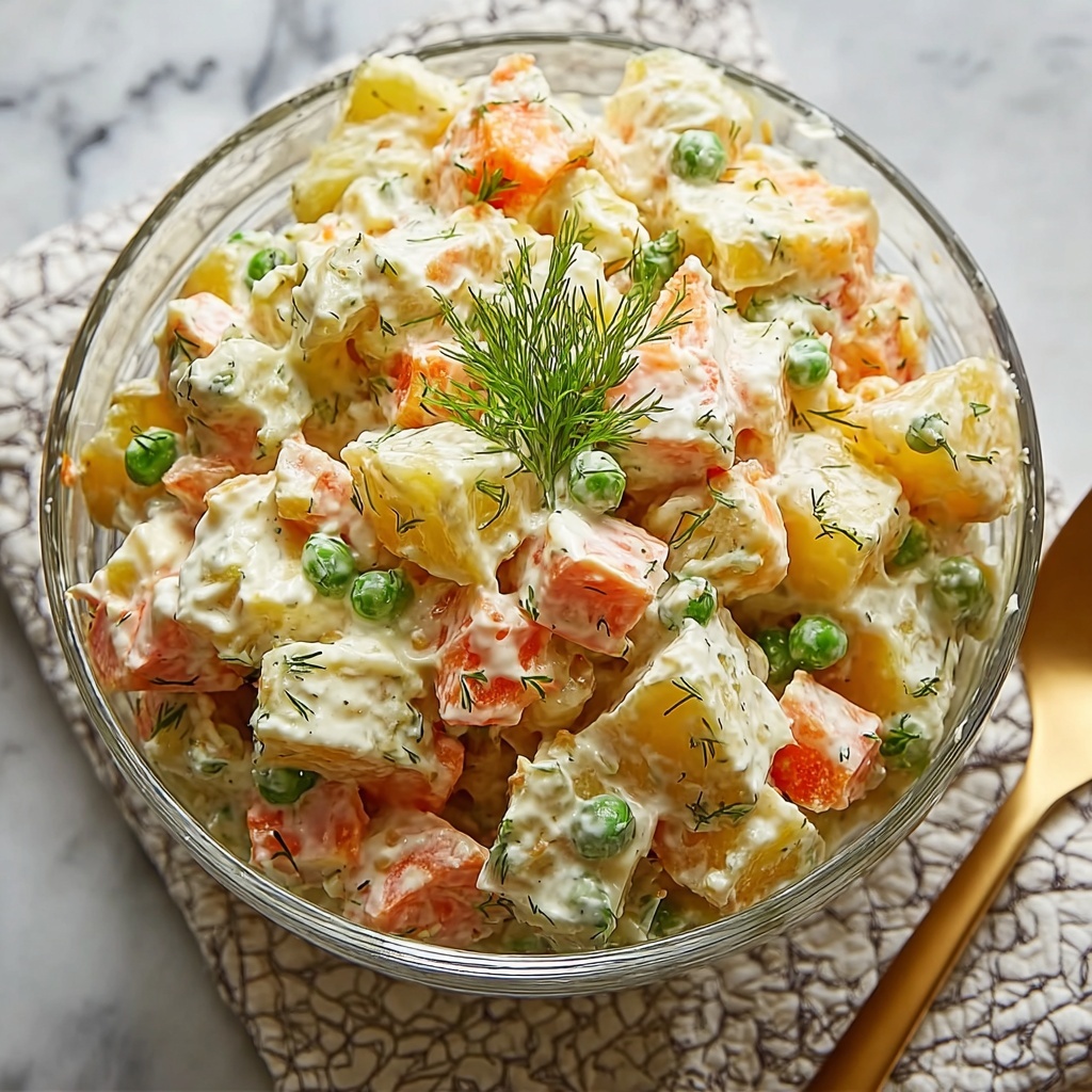 Olivier Salad – Russian Potato Salad Recipe - Recipe Image