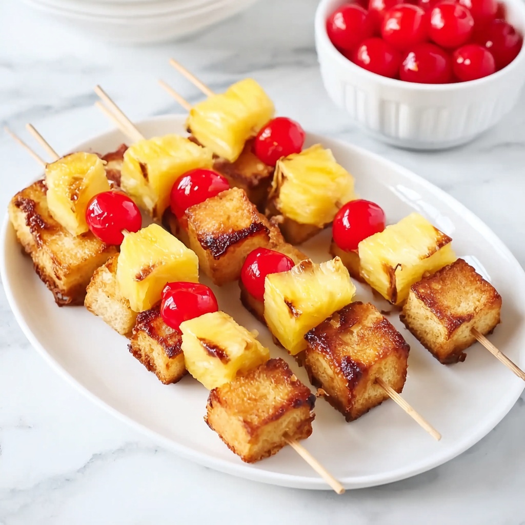 Pineapple Upside Down Cake Kabobs Recipe - Recipe Image