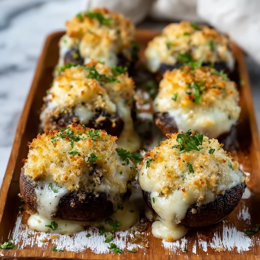 White Cheddar Stuffed Mushrooms Recipe - Recipe Image