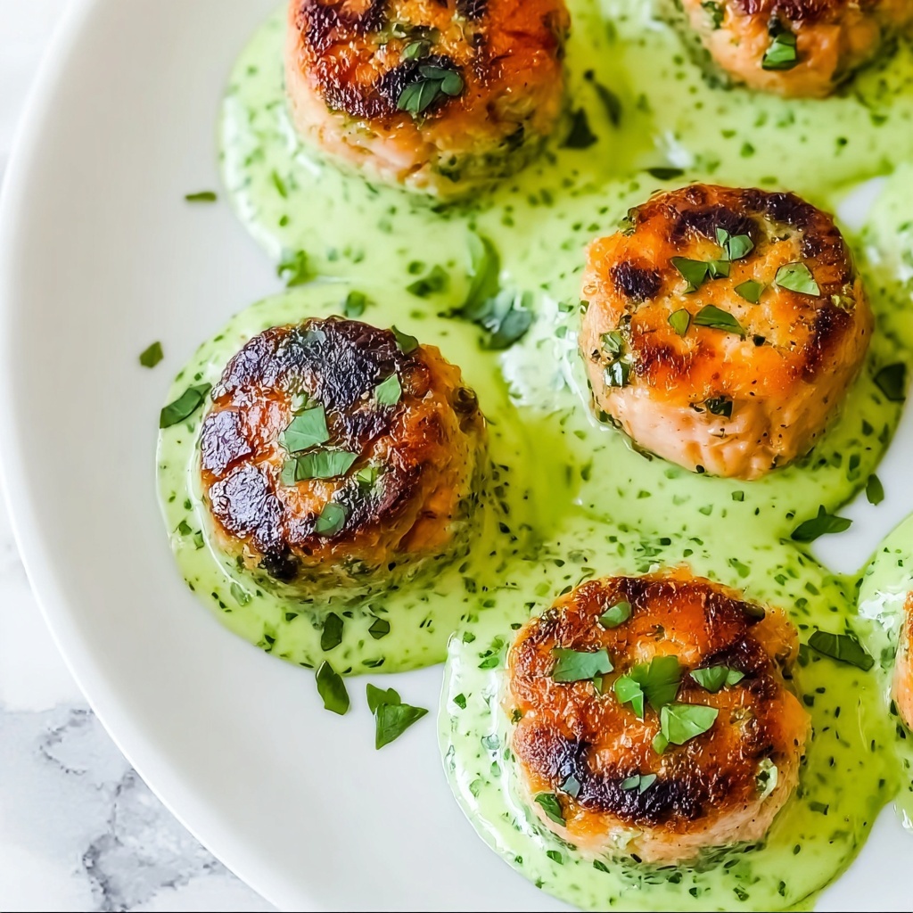 Savory Salmon Balls with Creamy Avocado Sauce Recipe - Recipe Image