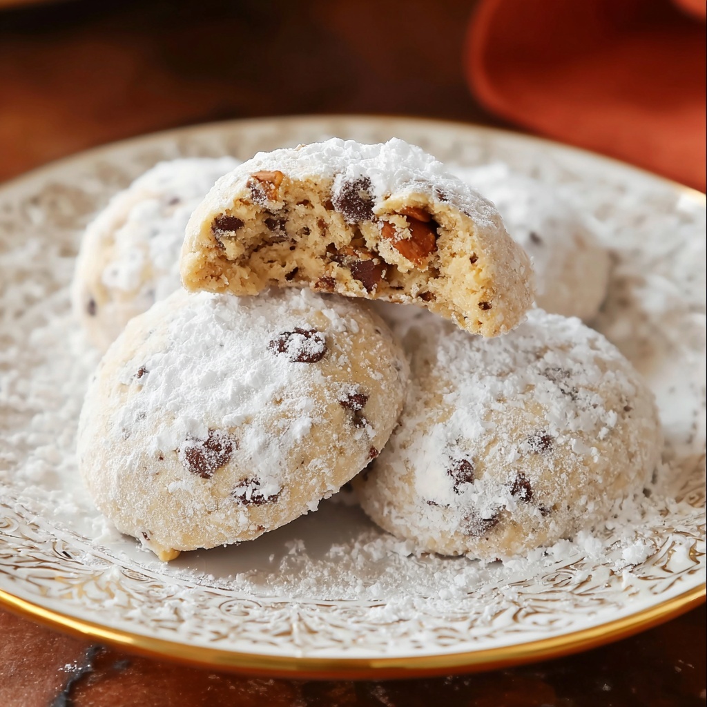 Peanut Butter Chocolate Chip Snowball Cookies Recipe - Recipe Image