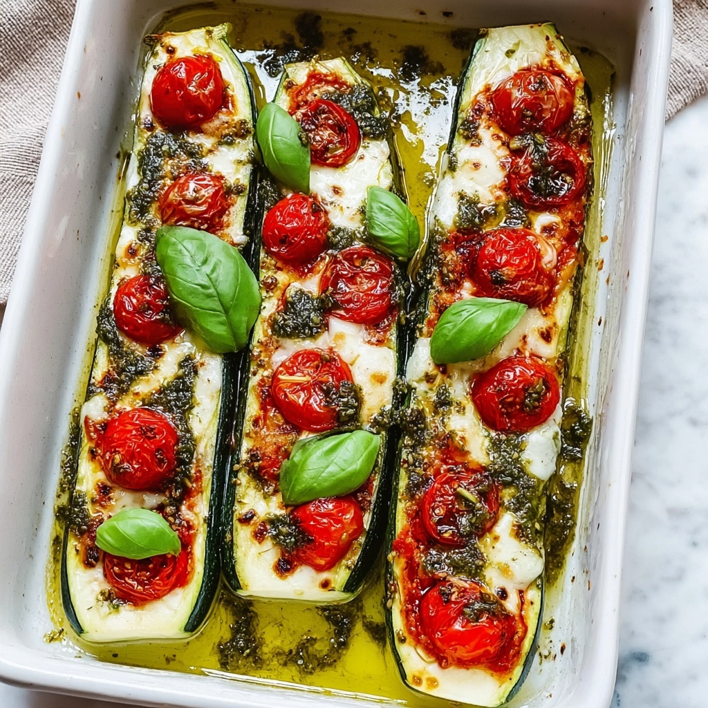 Caprese Stuffed Zucchini Boats Recipe - Recipe Image