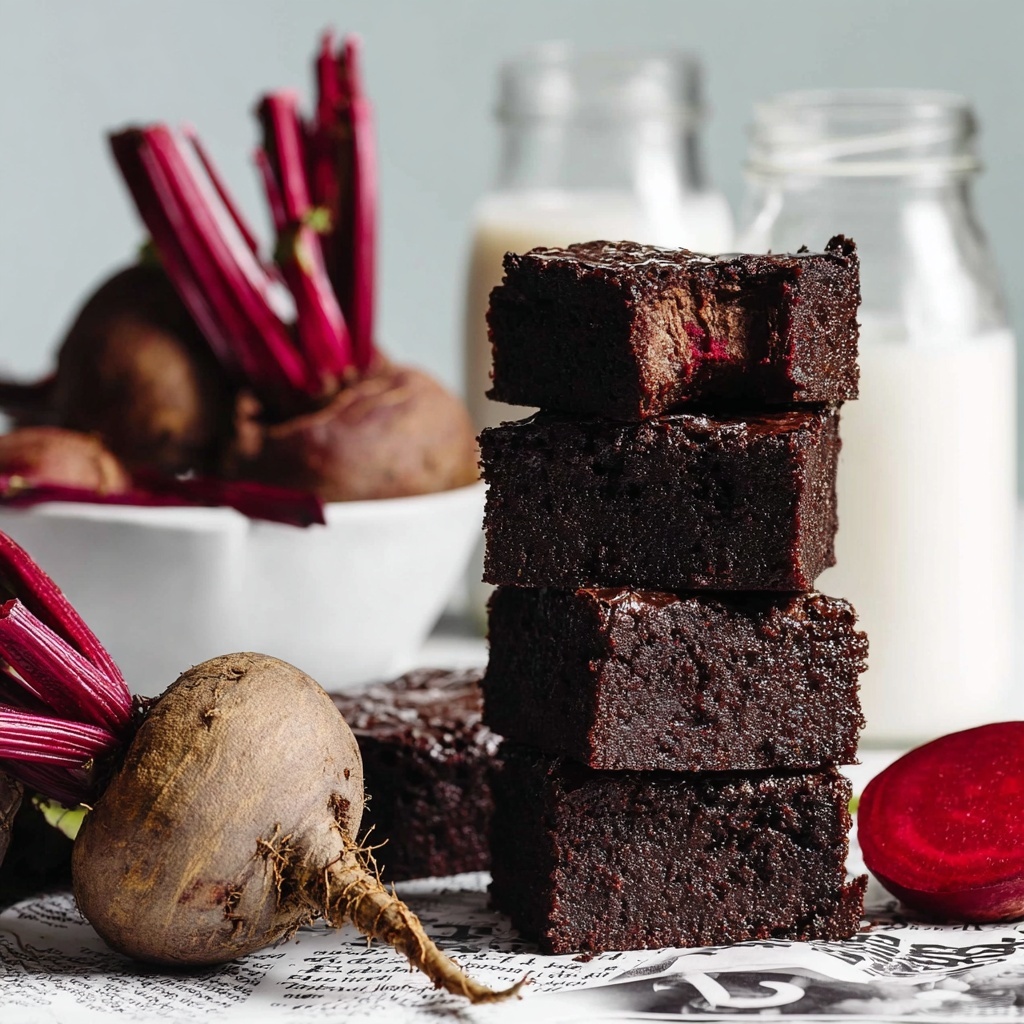 Fudgy Gluten-Free Vegan Beetroot Brownies Recipe - Recipe Image
