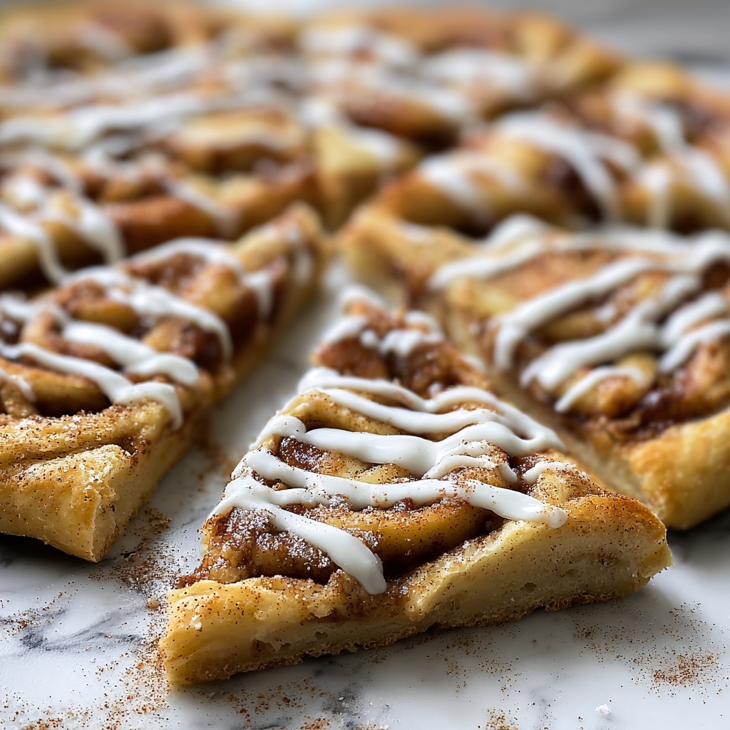 Cinnamon-Sugar Crescent Roll Pizza Recipe - Recipe Image