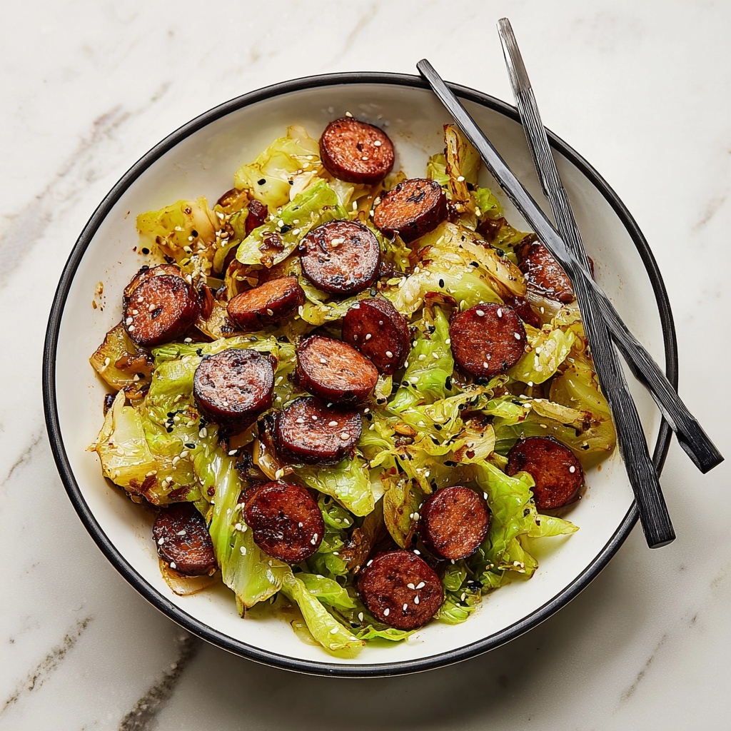 Sausage and Cabbage Stir Fry Recipe - Recipe Image