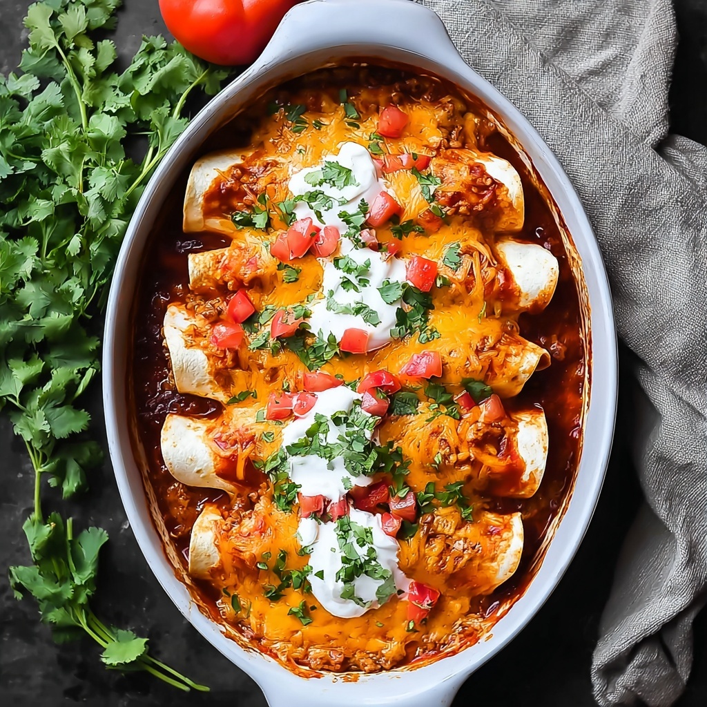 Healthy Vegetarian Enchiladas with Roasted Vegetables and Melted Cheddar Recipe - Recipe Image