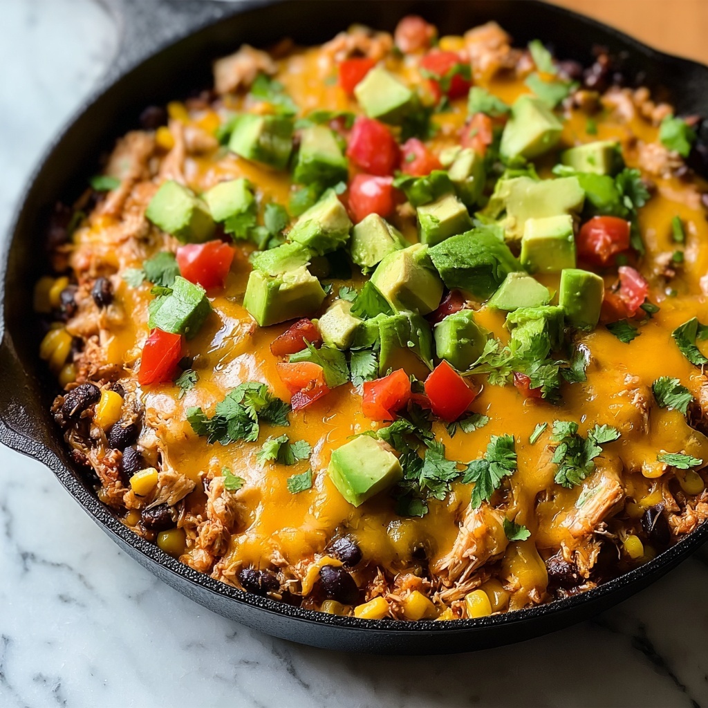 Cheesy Chicken Burrito Skillet Recipe - Recipe Image