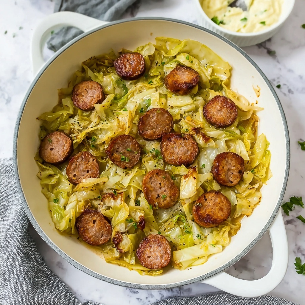 Kielbasa and Cabbage Skillet with Mustard Vinaigrette Recipe - Recipe Image