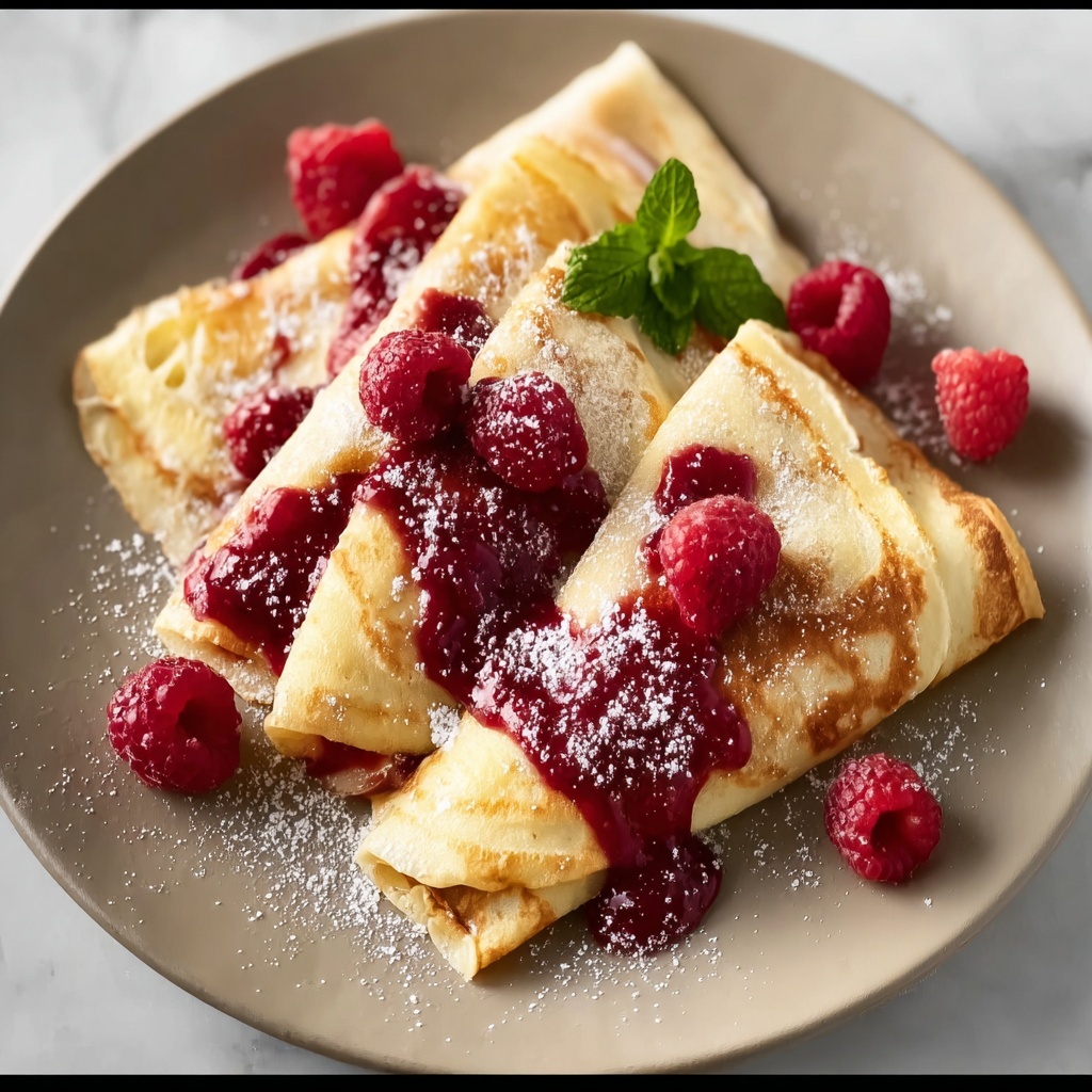 Crepes with Raspberry-Cassis Sauce Recipe - Recipe Image