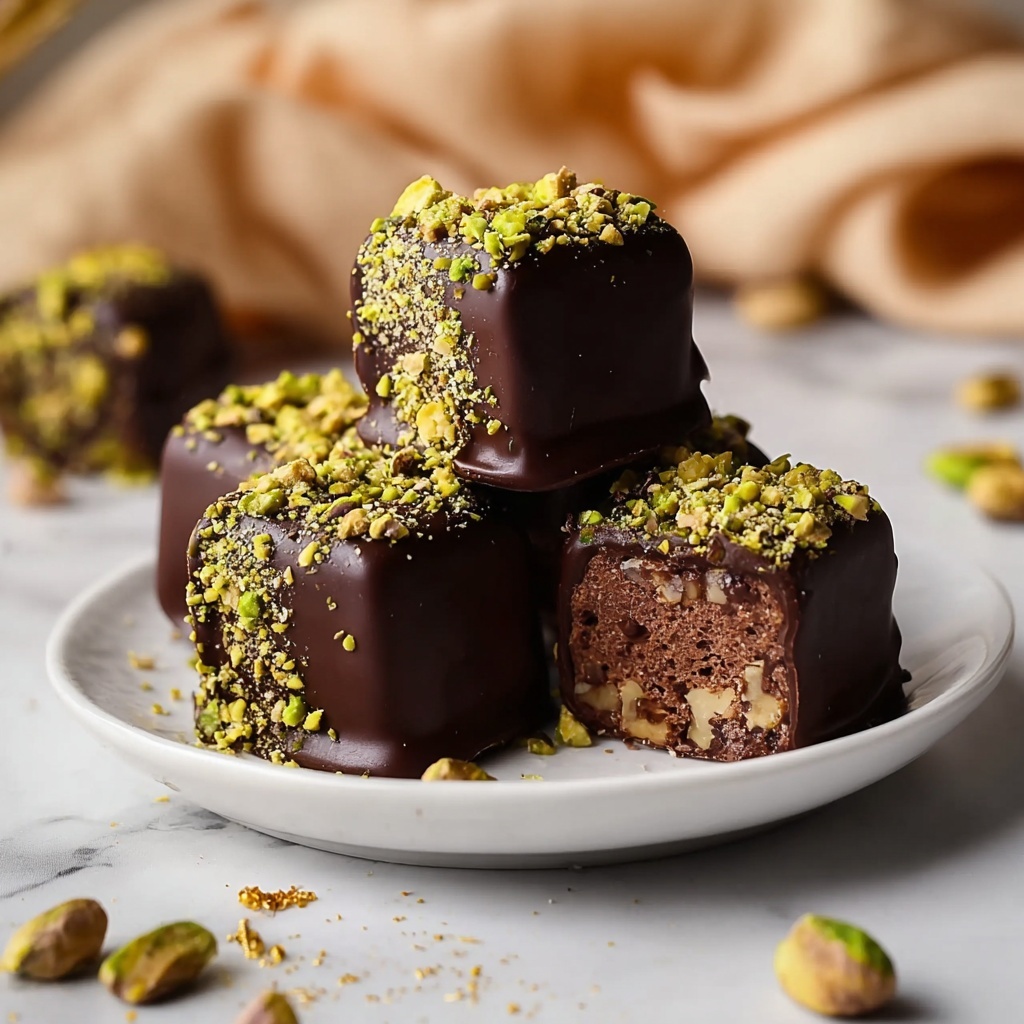 Keto Pistachio Ferrero Rocher Brownies Recipe - Recipe Image