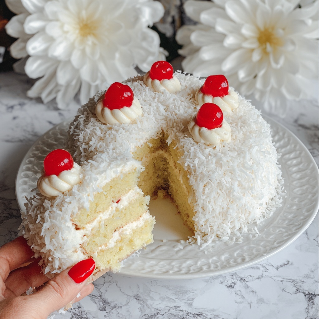 Old-Fashioned Snowball Cake Recipe - Recipe Image