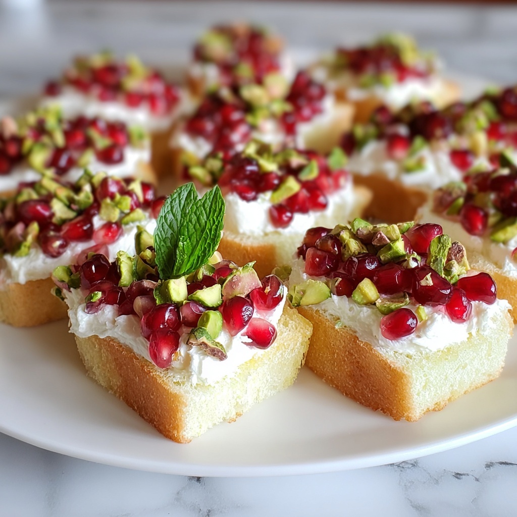 Pomegranate Pistachio Crostini Recipe - Recipe Image