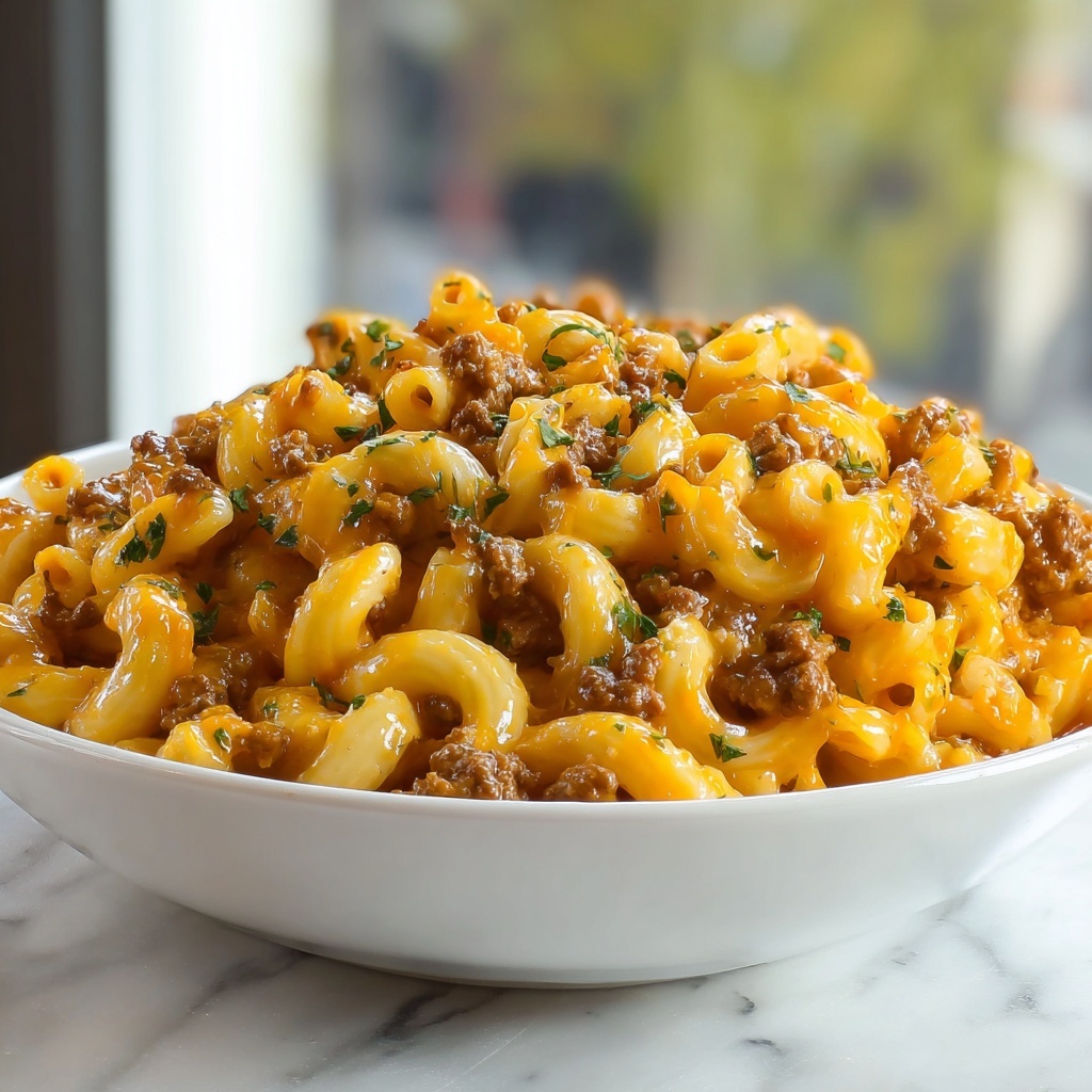 Garlic Butter Beefaroni: Easy & Cheesy Family Dinner Recipe - Recipe Image
