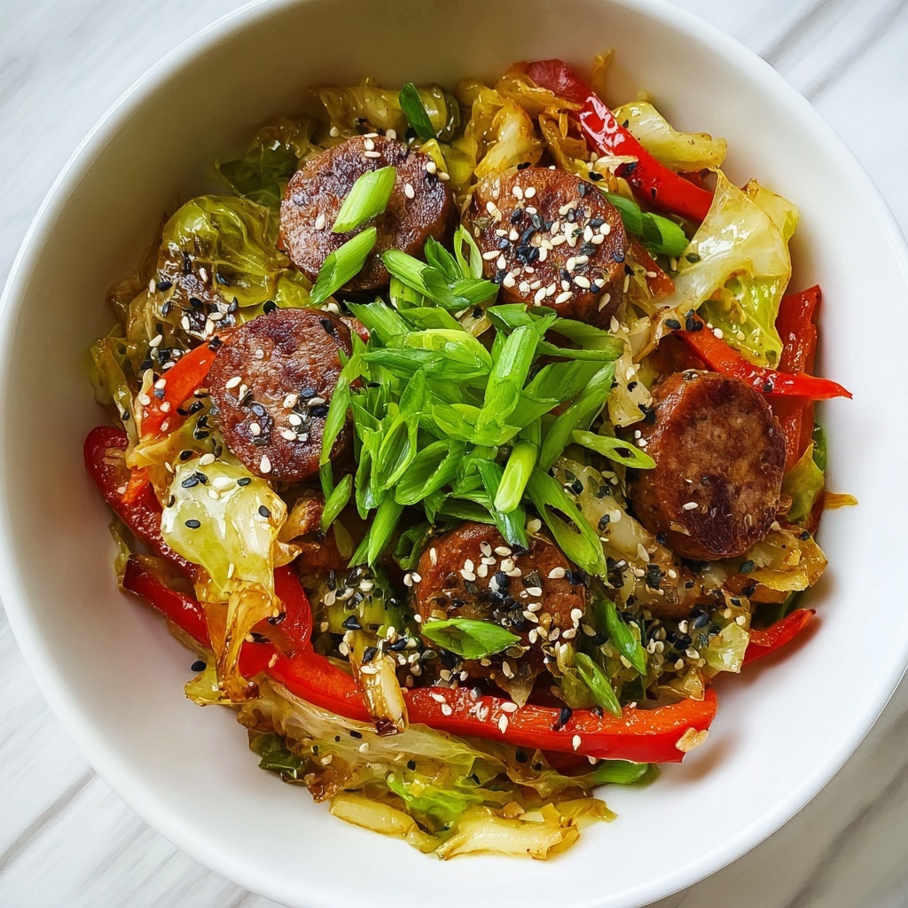 Sausage and Cabbage Stir Fry Recipe - Recipe Image