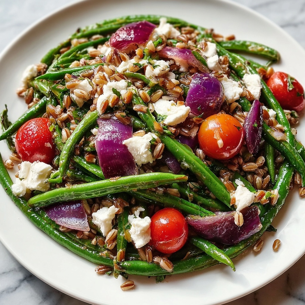 Green Bean Farro Picnic Salad Recipe - Recipe Image