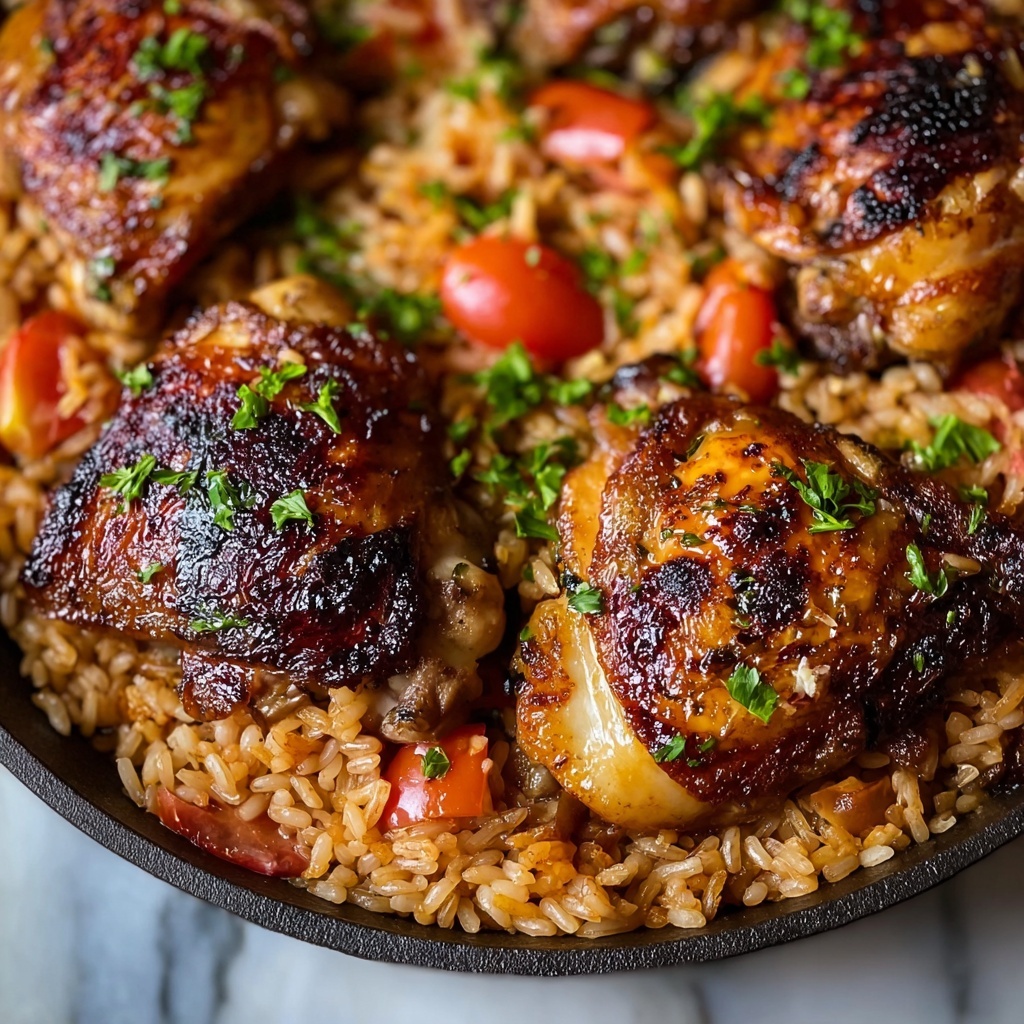 One-Pot Italian Tomato Chicken and Rice Recipe - Recipe Image
