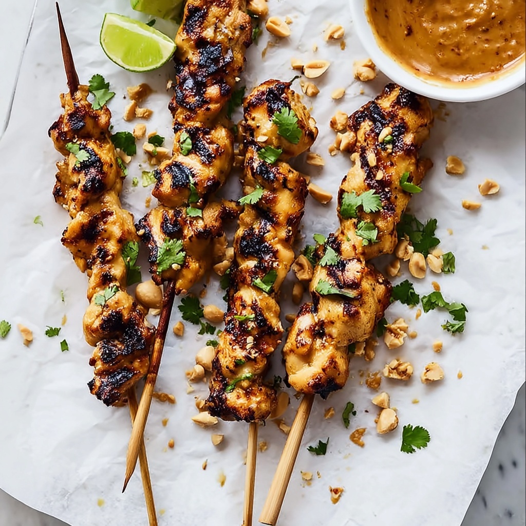 Chicken Satay with Spicy Peanut Sauce Recipe - Recipe Image