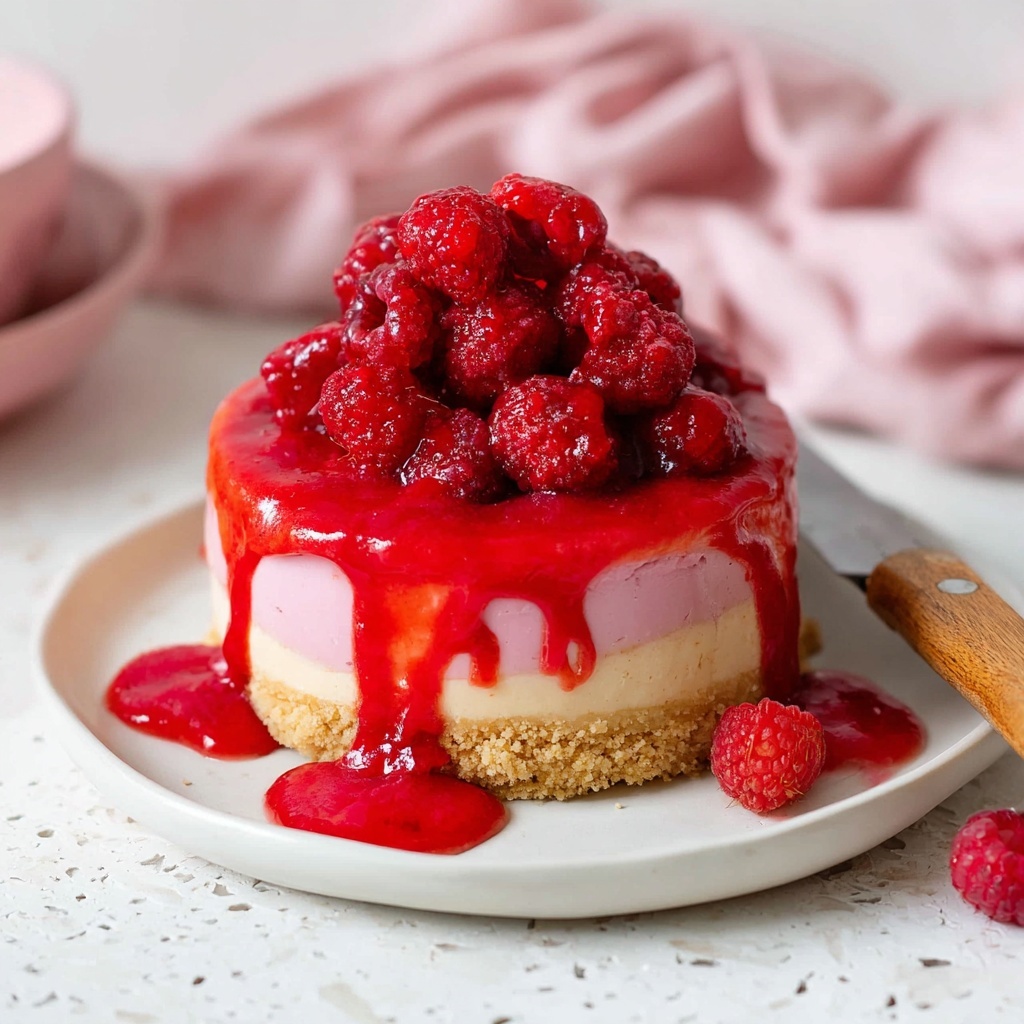 Vegan Raspberry Cheesecake Recipe - Recipe Image