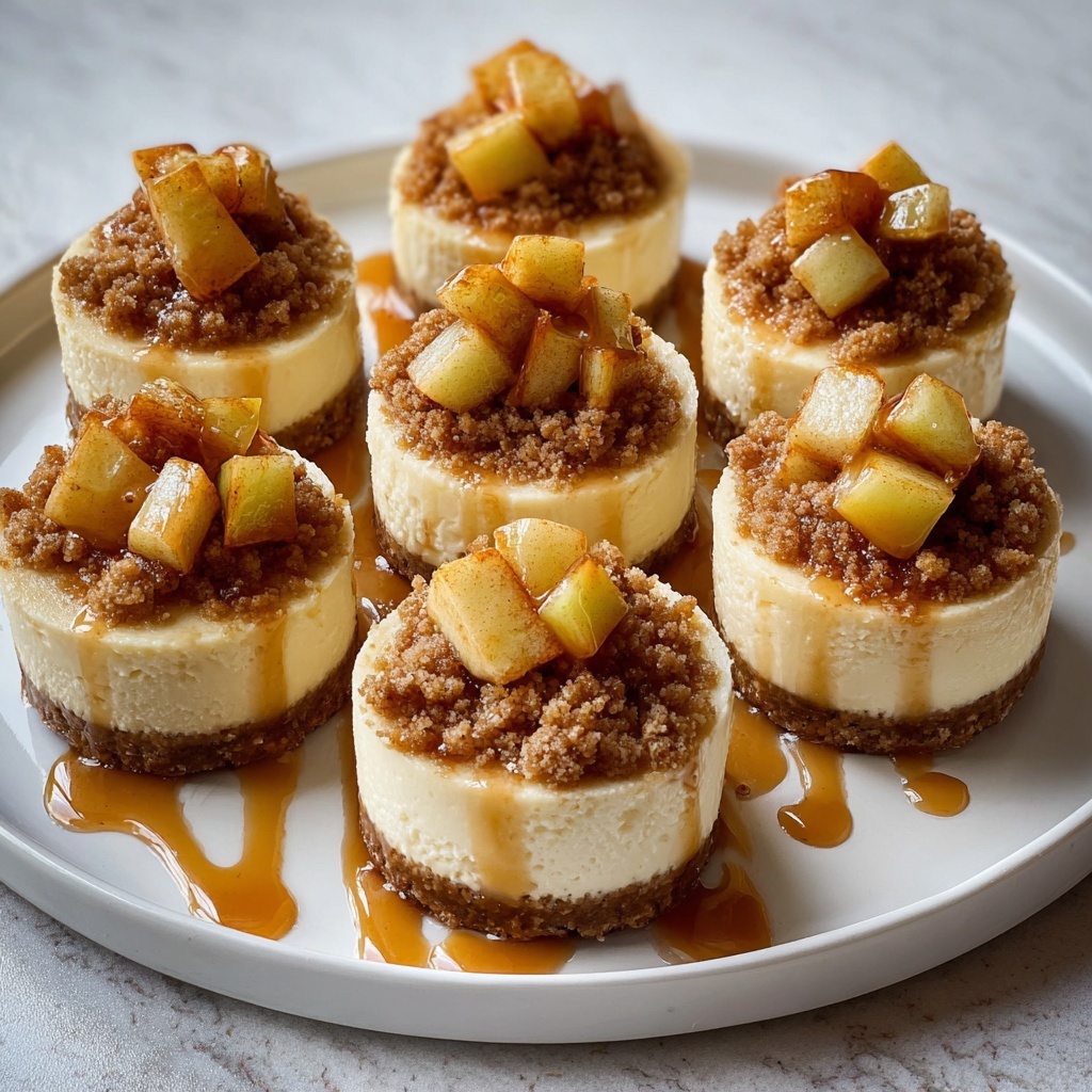Apple Crisp Mini Cheesecakes Recipe - Recipe Image