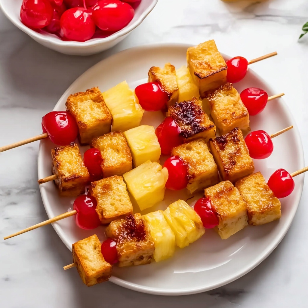 Pineapple Upside Down Cake Kabobs Recipe - Recipe Image