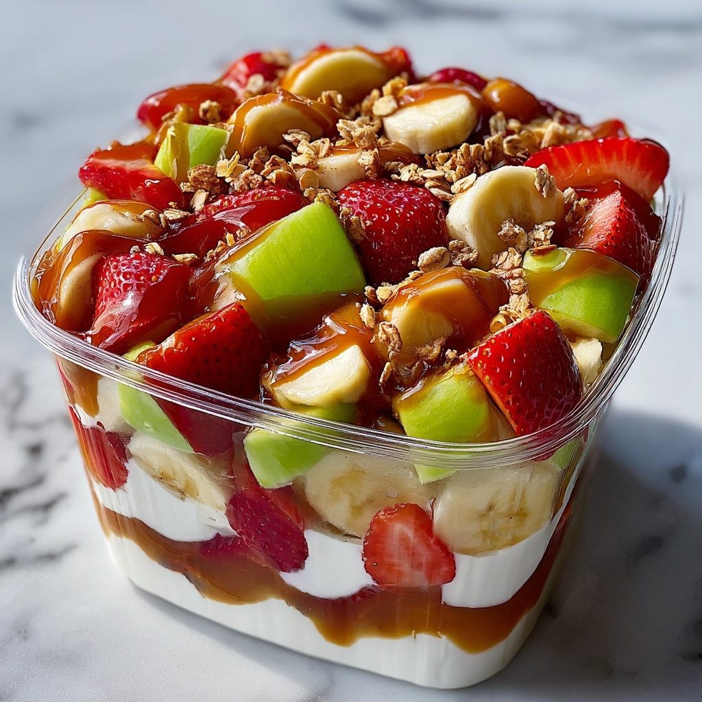 Cheesecake Fruit Salad with Caramel Drizzle Recipe - Recipe Image