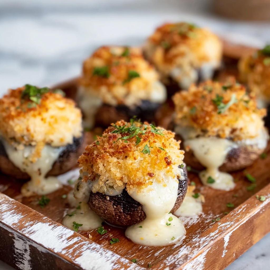White Cheddar Stuffed Mushrooms Recipe - Recipe Image