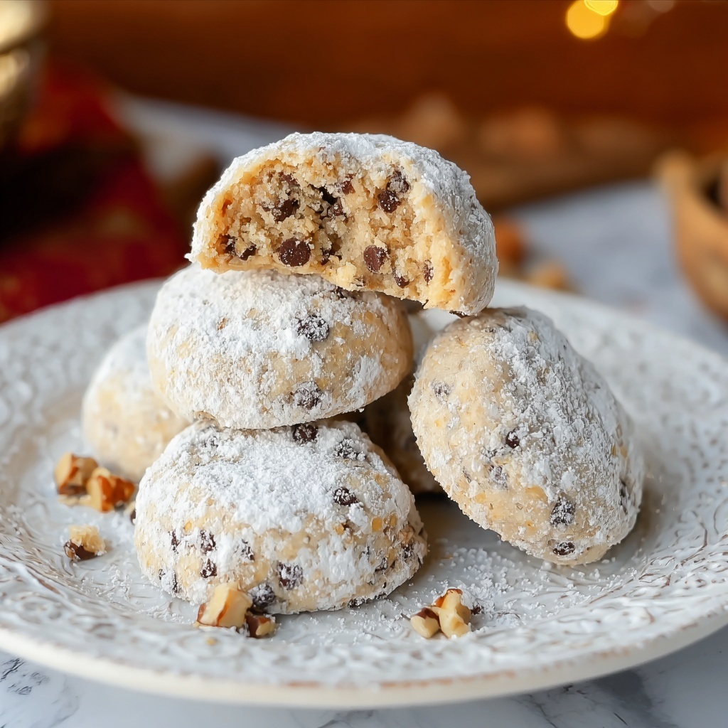 Peanut Butter Chocolate Chip Snowball Cookies Recipe - Recipe Image