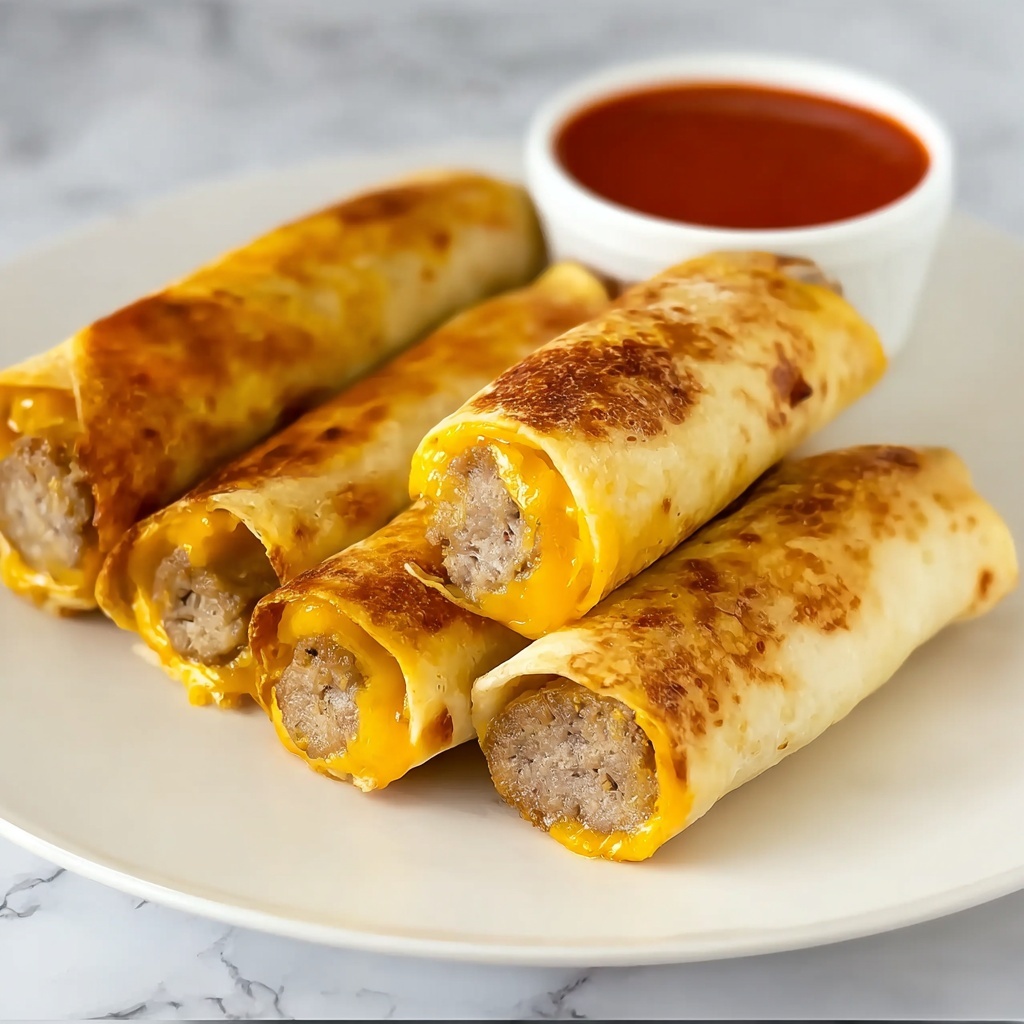 Breakfast Sausage and Egg Taquitos Recipe - Recipe Image
