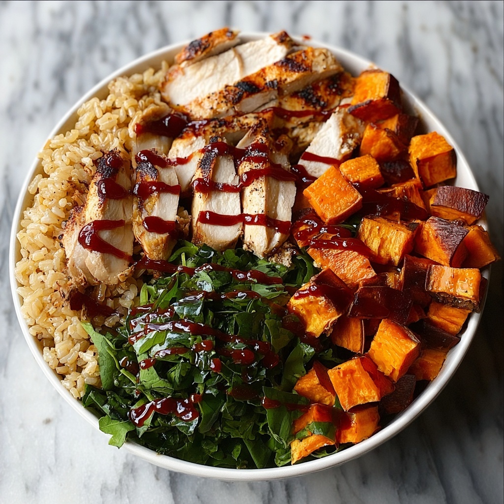 BBQ Chicken & Roasted Sweet Potato Bowls Recipe - Recipe Image