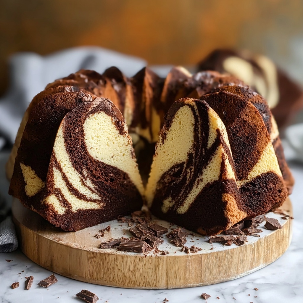 Double Chocolate Ricotta Marble Cake: A Decadent Delight Recipe - Recipe Image