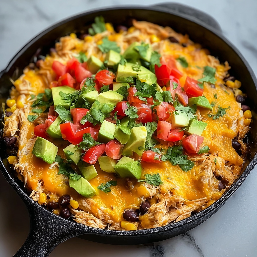 Cheesy Chicken Burrito Skillet Recipe - Recipe Image