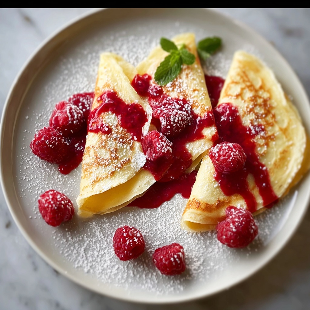 Crepes with Raspberry-Cassis Sauce Recipe - Recipe Image