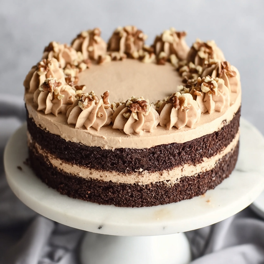 Coffee Walnut Layer Cake Recipe - Recipe Image