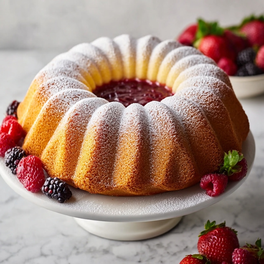 One-Bowl Jam Doughnut Cake Recipe - Recipe Image