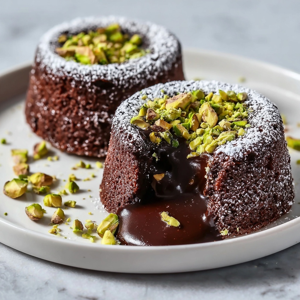 Keto Pistachio Chocolate Lava Cakes Recipe - Recipe Image