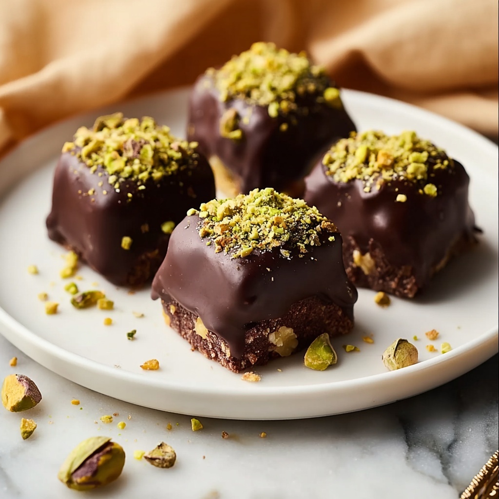 Keto Pistachio Ferrero Rocher Brownies Recipe - Recipe Image