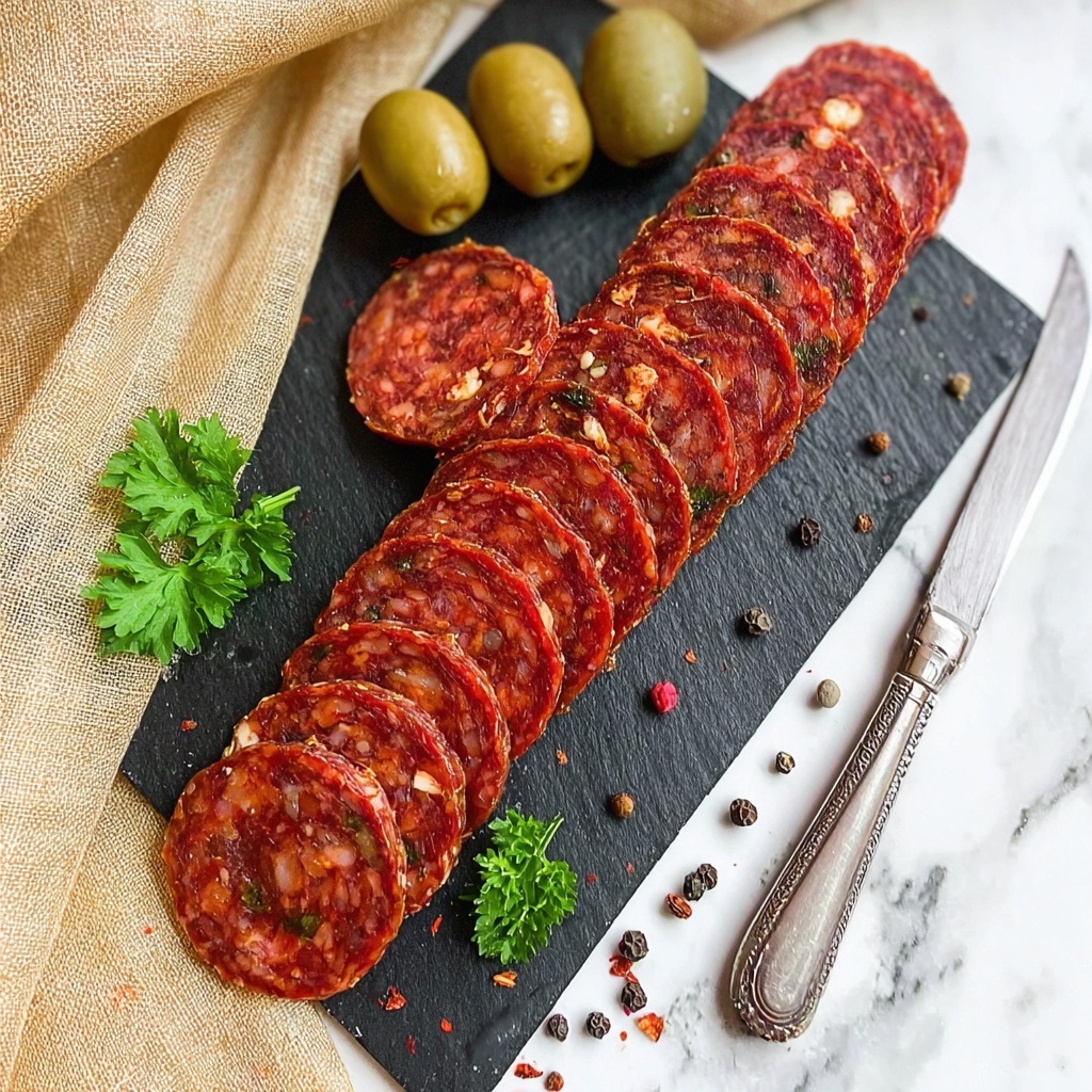 Tasty Homemade Vegan Salami Recipe - Recipe Image