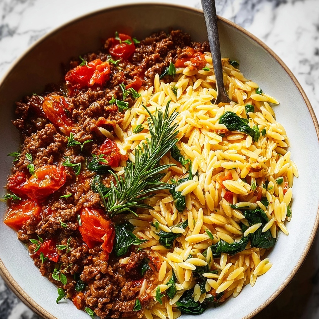 Ground Beef Orzo: A Delicious and Easy One-Pan Recipe - Recipe Image