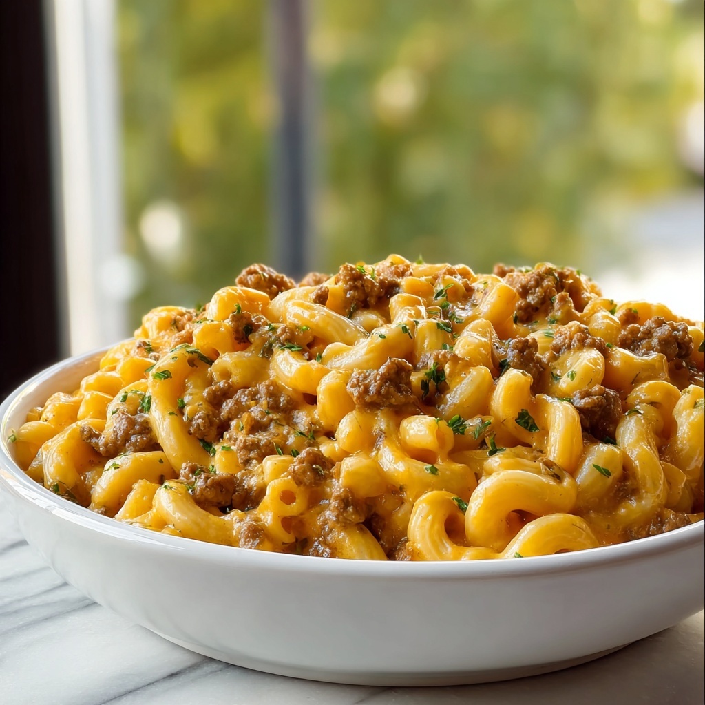 Garlic Butter Beefaroni: Easy & Cheesy Family Dinner Recipe - Recipe Image