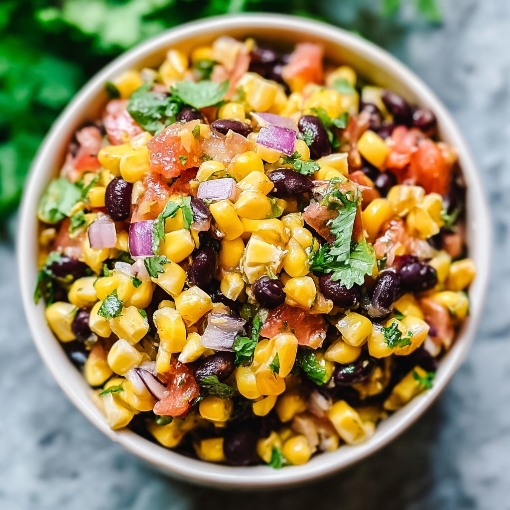 Refreshing Black Bean Corn Salad Recipe - Recipe Image