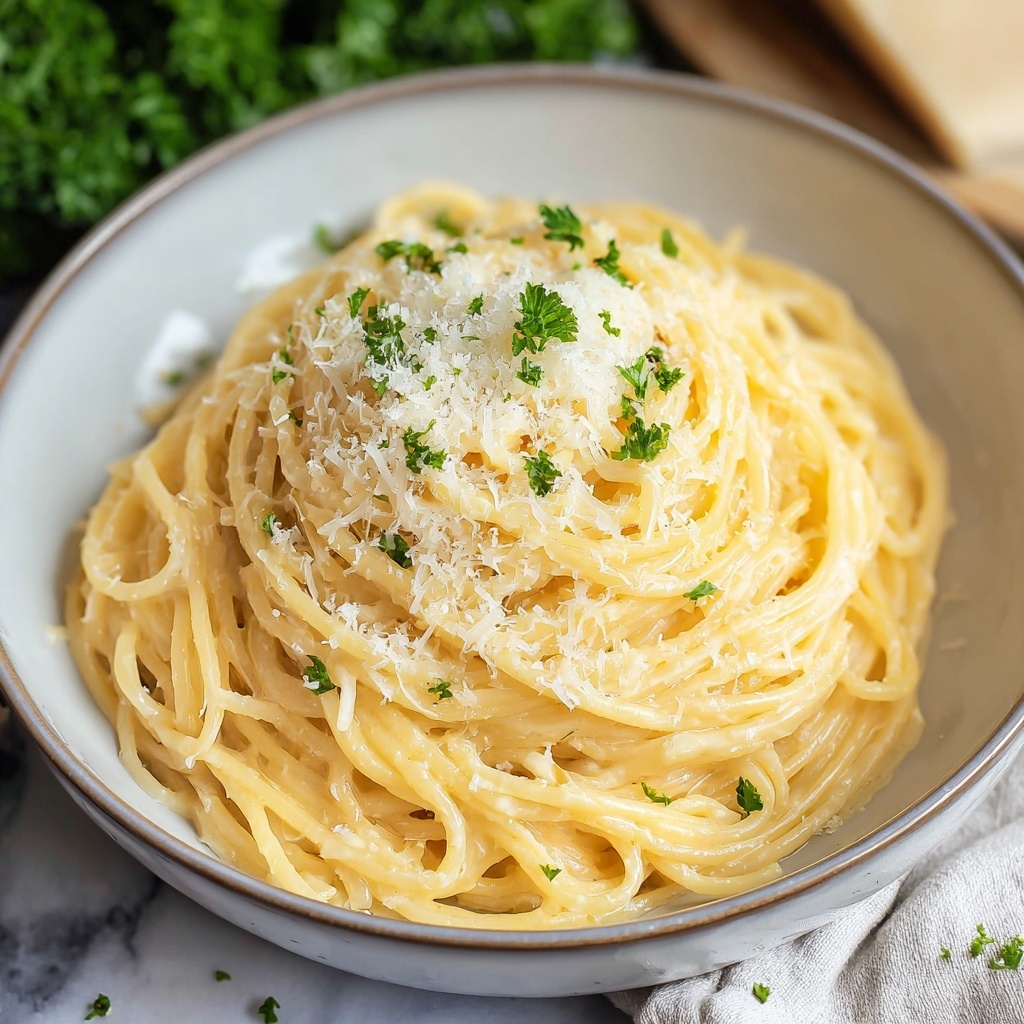 Garlic Parmesan Pasta Recipe - Recipe Image