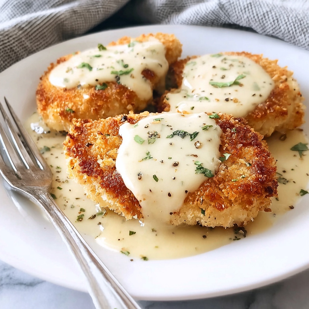 Parmesan Crusted Chicken with Garlic Sauce Recipe - Recipe Image
