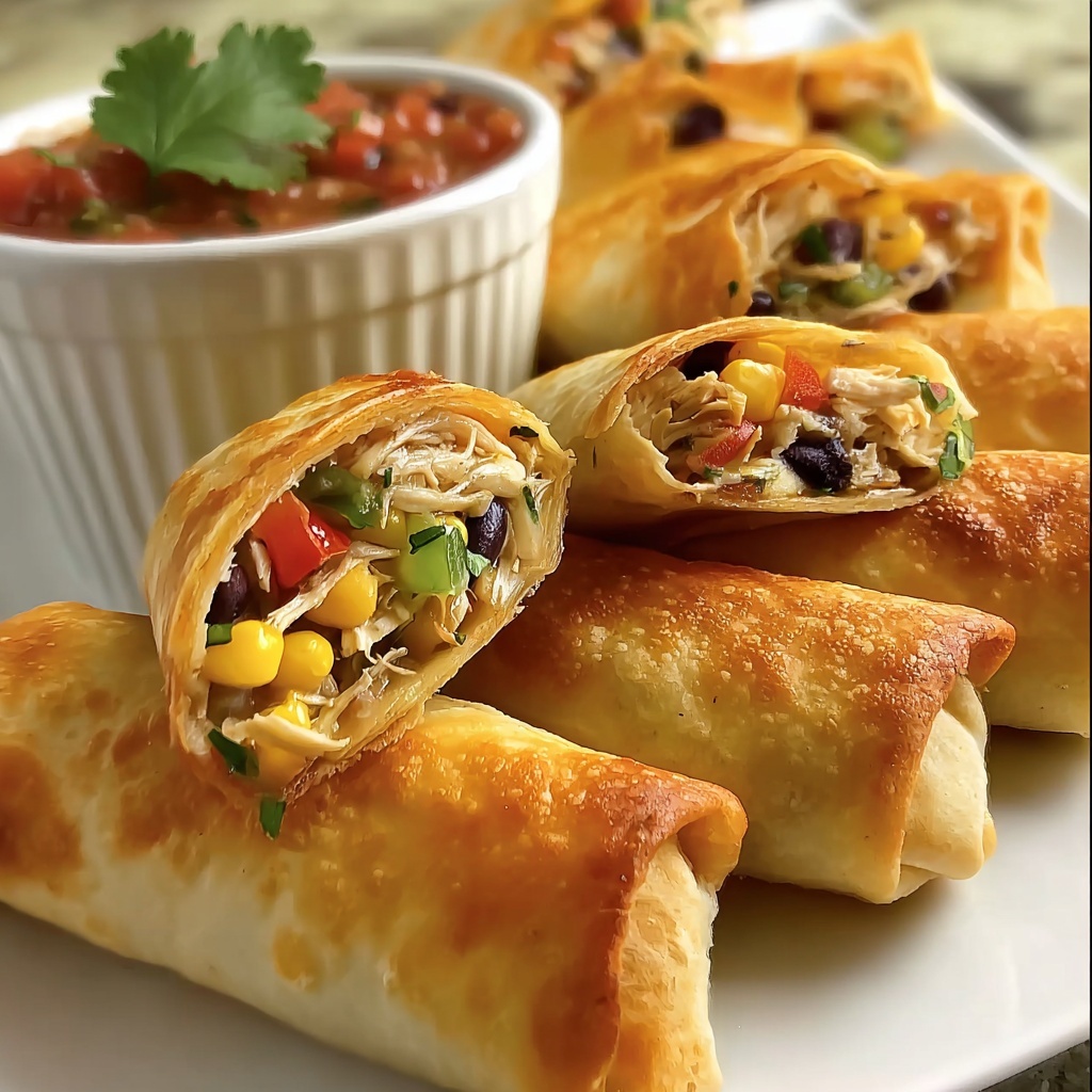 Southwest Chicken Egg Rolls Recipe - Recipe Image
