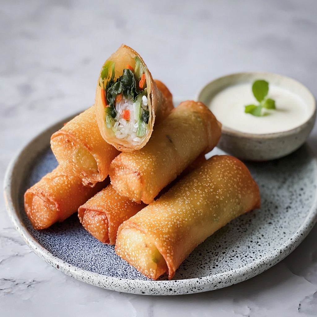 Crispy Pickle Egg Rolls with Bacon Cream Cheese Filling Recipe - Recipe Image