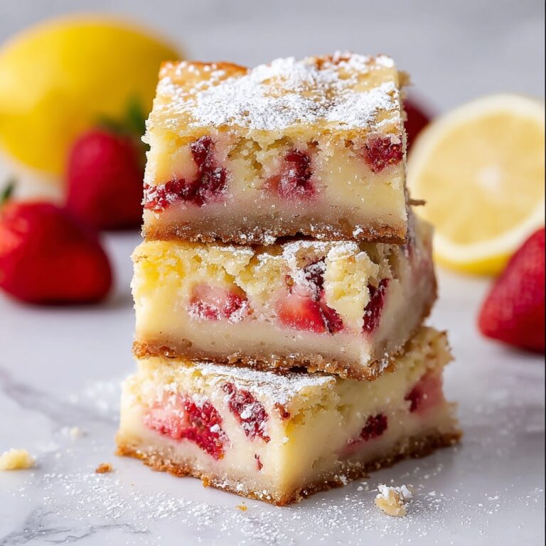 Strawberry Lemon Blondies Recipe