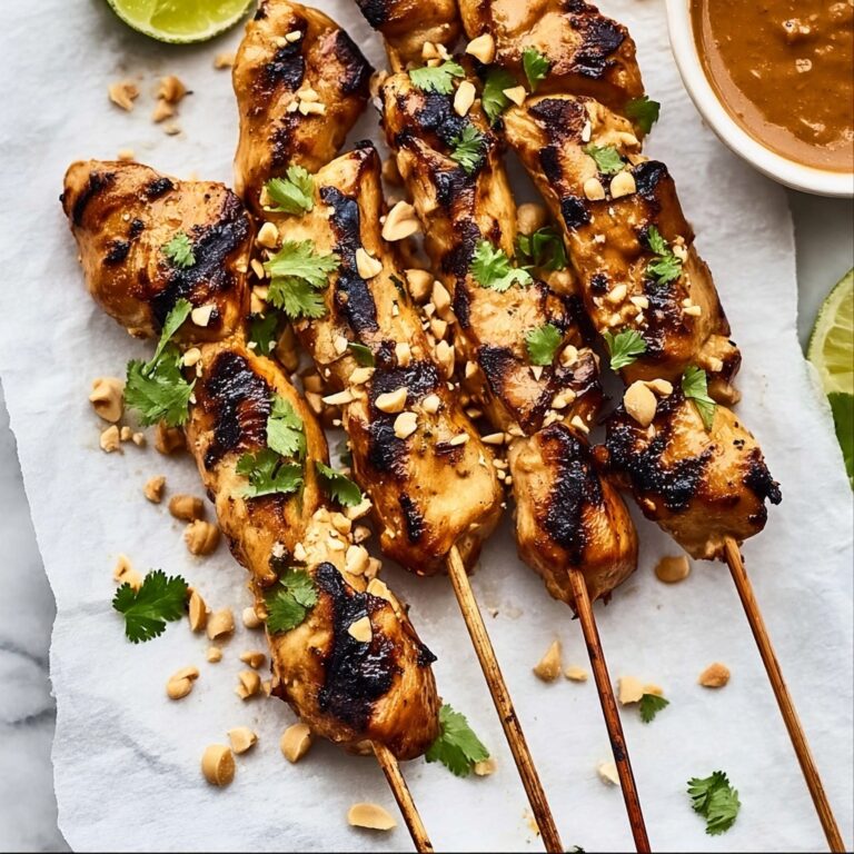 Chicken Satay with Spicy Peanut Sauce Recipe