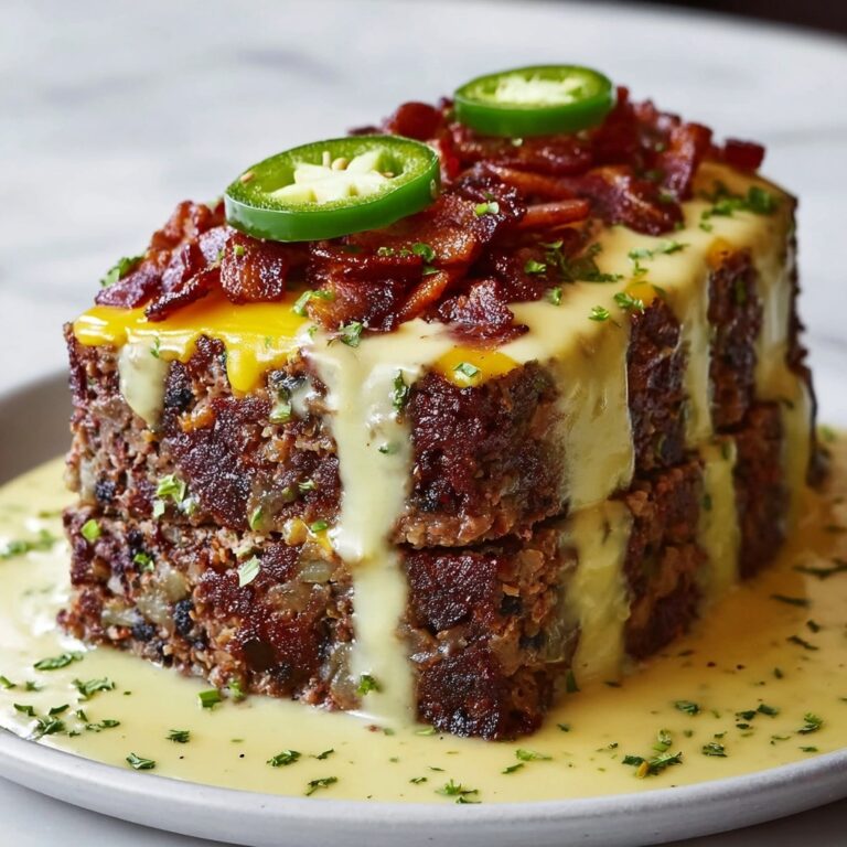 Smoky Jalapeño Popper Meatloaf with Creamy Ranch Drizzle Recipe