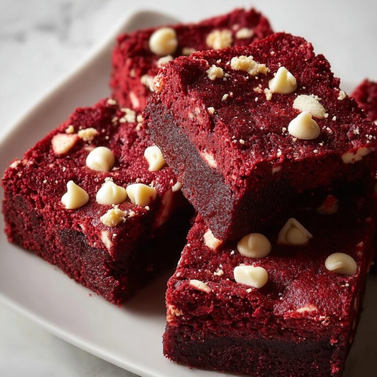 Red Velvet Brownies with White Chocolate Chips Recipe