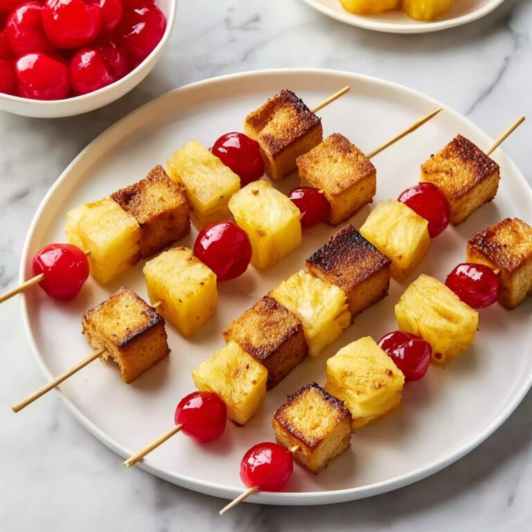 Pineapple Upside Down Cake Kabobs Recipe