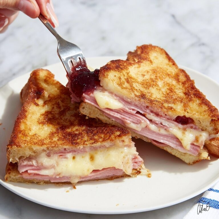 Deluxe French Toast Sandwiches with Ham, Mozzarella, and Jam Recipe